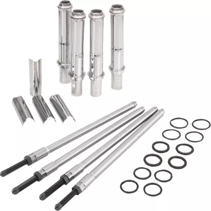 Rocket Performance Garage Llc Speedy Pushrod Kit W Covers Chrome, TC - 6-6004 For Harley Motorcycles 1999-2012
