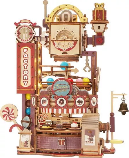 ROKR Marble Run Chocolate Factory 3D Modern Wooden Model