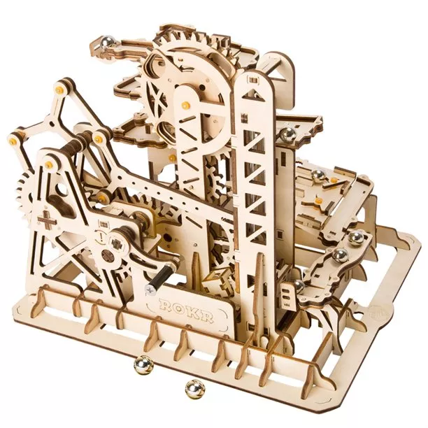 ROKR Tower Coaster Marble Run 3D Modern Wooden Model