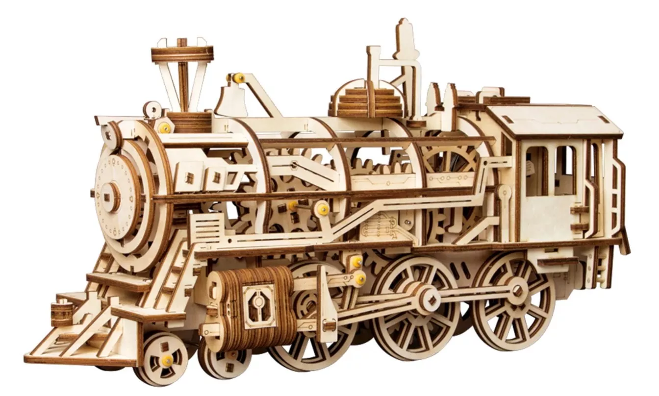 ROKR Wind-Up Locomotive (Train) Model 3D Modern Wooden Model