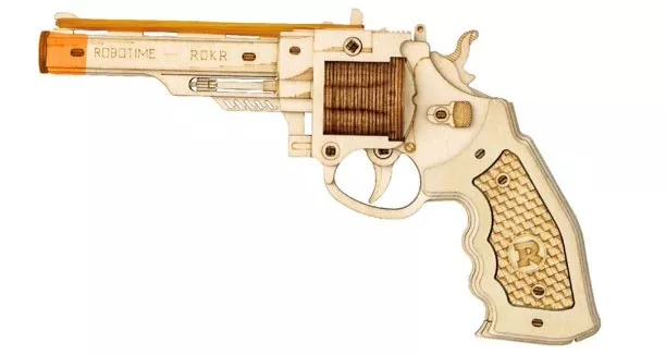 Rolife Corsac M60 Rubber Band Gun 3D Modern Wooden Puzzle