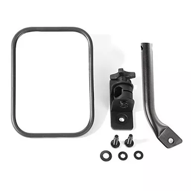 Rugged Ridge 11025.20 Stubby Trail Mirror, Rectangular, Textured Black