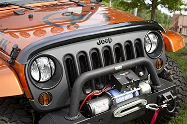 Rugged Ridge 11350.02 Hood Bug Deflector, Wraparound, Smoke