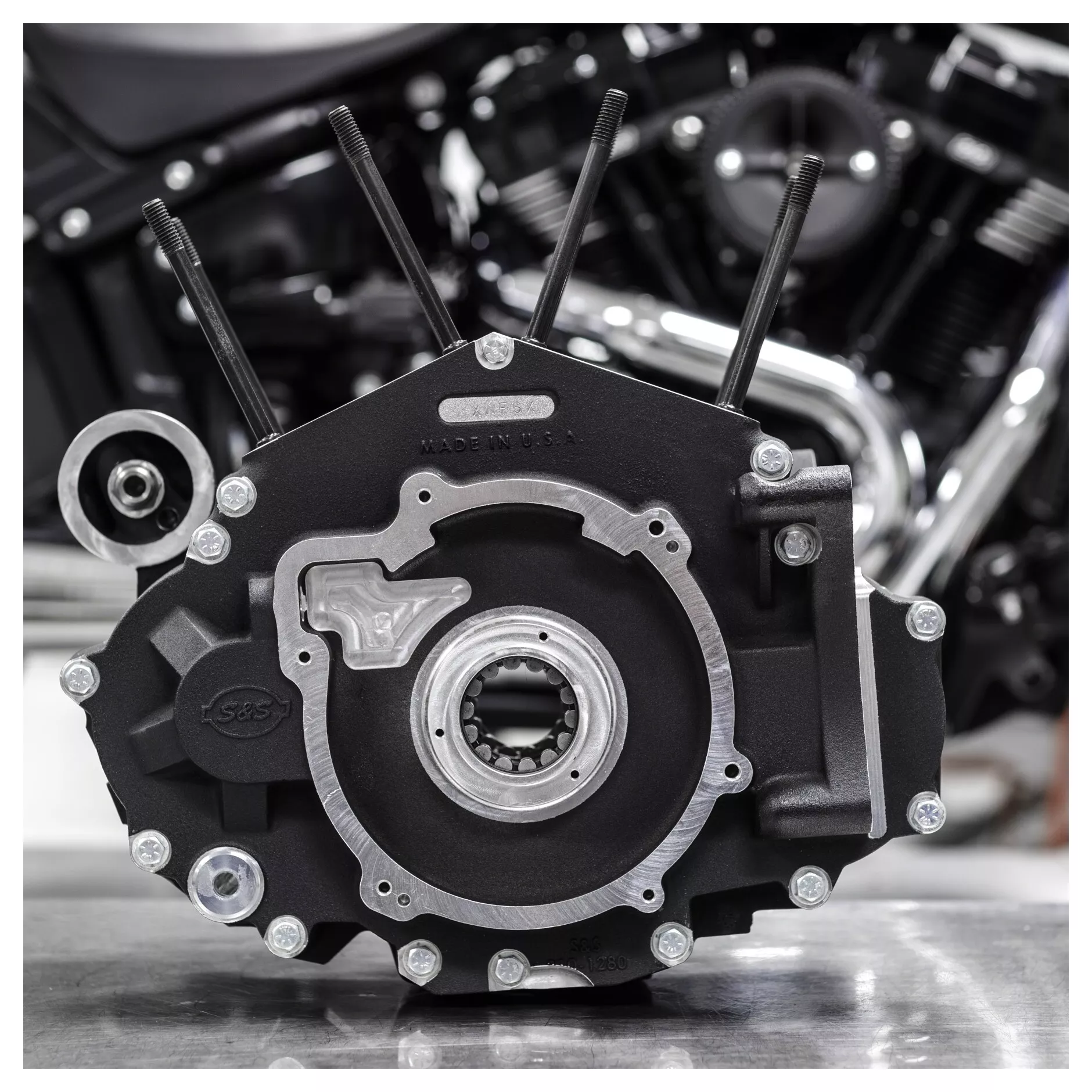 S&S Cycle MK-Series Crankcase Assembly For Harley Softail 2018-2026