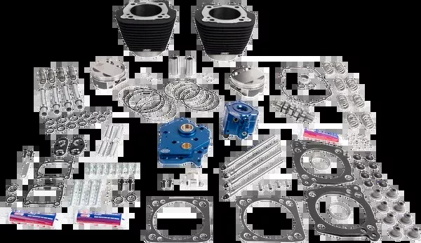 S&S Cycle Power Package – Oil Cooled – 496 Chain Drive – Wrinkle Black W/O Highlight – M8