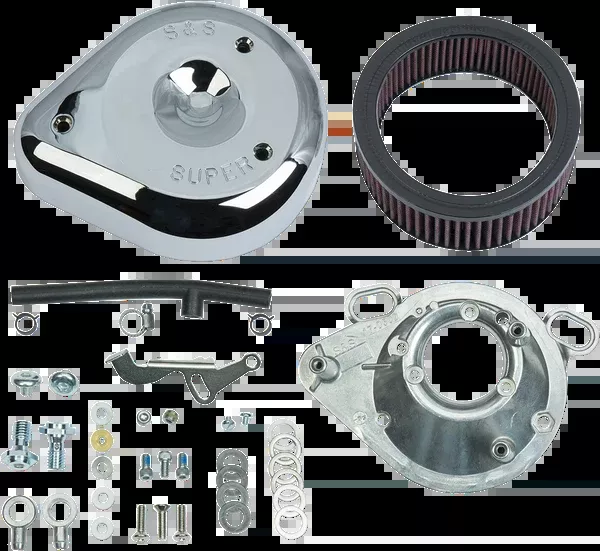 S&S Cycle Teardrop Air Cleaner Kit – Chrome – S&S Super E&G Carburetor Only