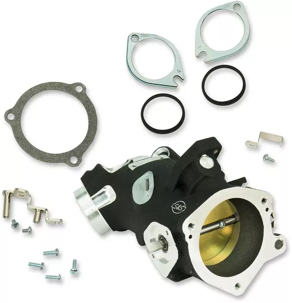 S&S Cycle Throttle Hog Cable Operated Throttle Body Kit – Black – 58 MM – 124″ Engine