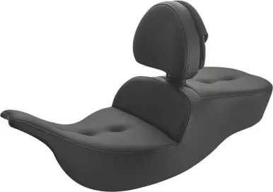 Saddlemen Roadsofa Pillow Top Seat With Backrest Black - 897-07-181BR