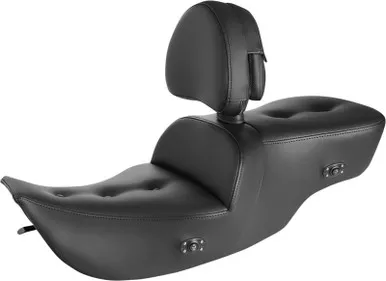 Saddlemen Roadsofa Pillow Top Seat With Backrest Heater Black - 897-07-181BRHC