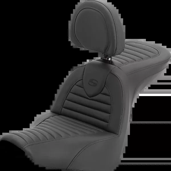 Saddlemen Roadsofa™ Seat – With Backrest – Tuck-N-Rolll – FL/FX ’18-’26