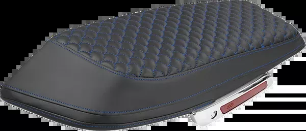 Saddlemen Saddlebag Lid Covers – Dragon Scale – Blue Stitch – FLH/FLT ’23-’25