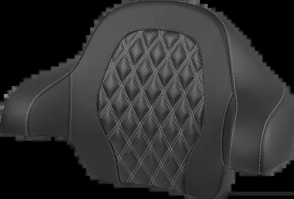 Saddlemen Tour-Pak Backrest Pad – Lattice Stitch – Silver Stitch – FL ’14-’25