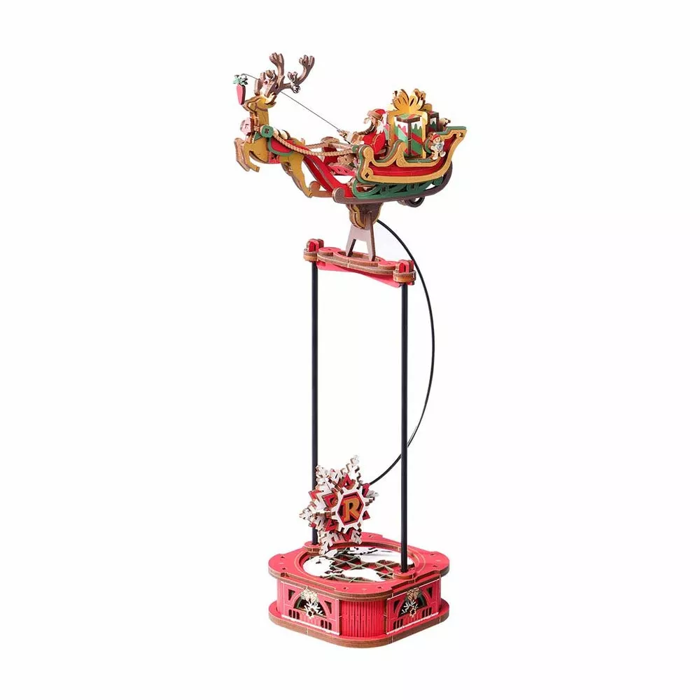 Santa on Sleigh Pendulum Balance Toy 3D Puzzle 3D Modern Wooden Model