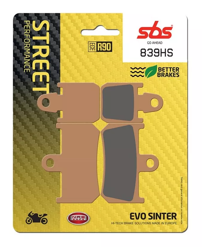 SBS HS Sintered Front Brake Pads 839HS