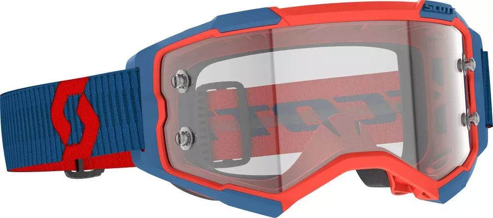 Scott Fury Goggle DRK Blue Neon RED Clear Works – 2745147698113