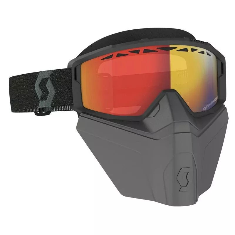 Scott Primal Safari Snowmobile Goggles (Black Light Sensitive Red Chrome)