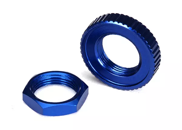 Servo Saver Nuts, Aluminum (Hex (1), Serrated (1)) (Blue, Green, or Red-Anodized)