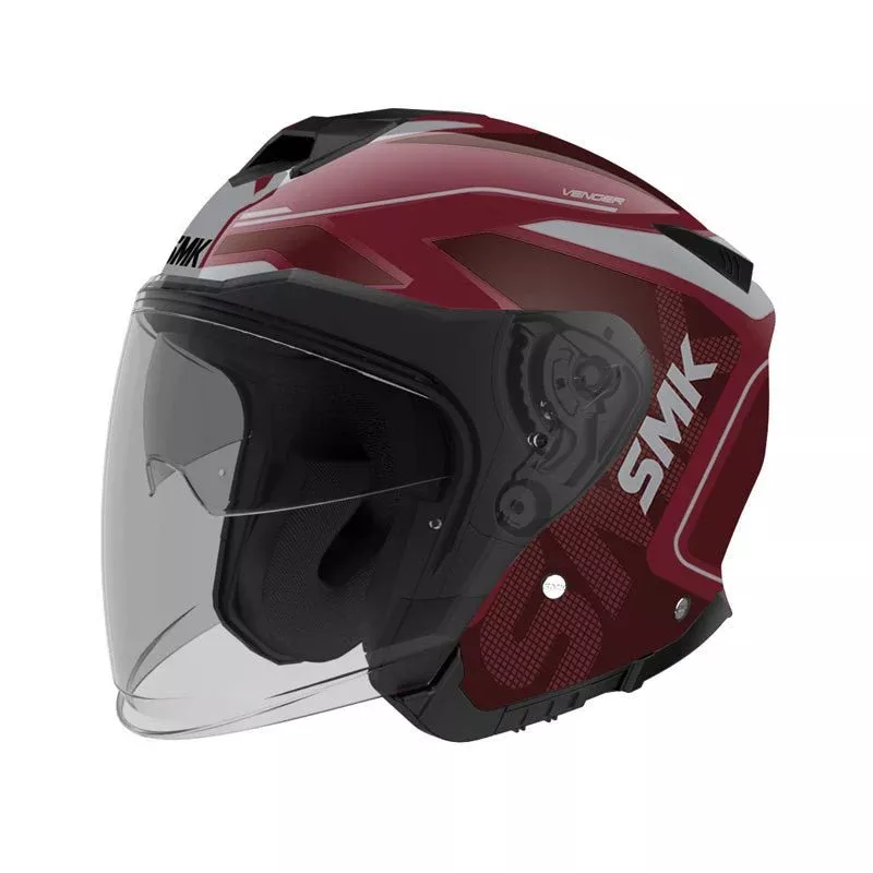 SMK GTJ Helmet Tourer Red/Grey/Red (M)