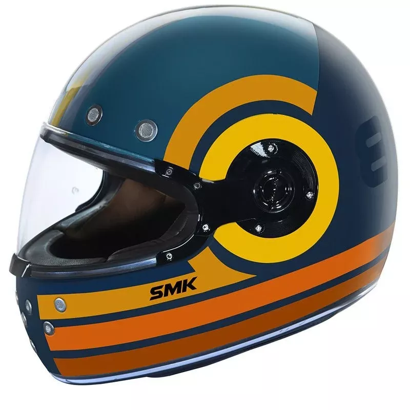 SMK Retro Helmet Ranko Yellow/Black/Green LG