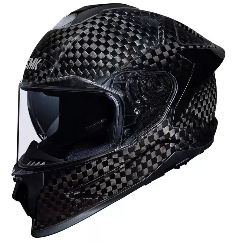 SMK Titan Carbon Helmet Solid Black (S)
