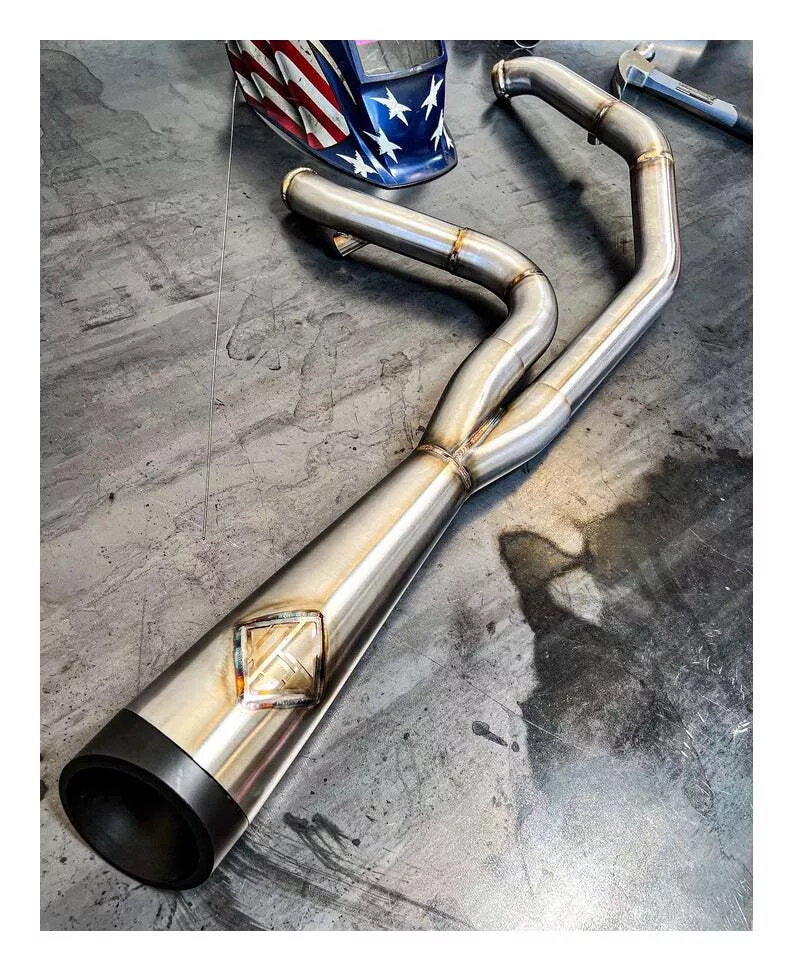 SP Concepts Cut Back 2-Into-1 Exhaust For Harley Dyna 1999-2005
