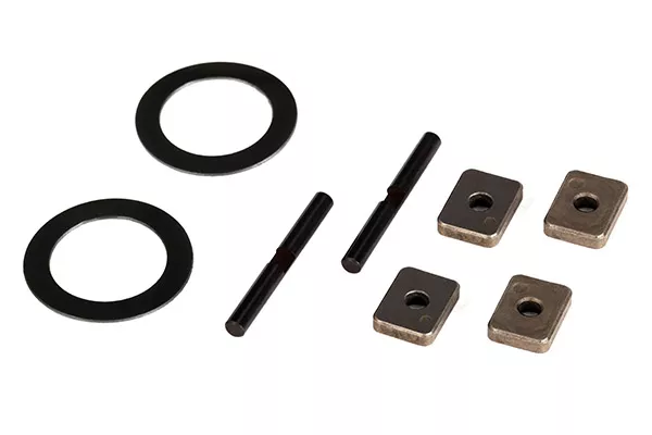 Spider Gear Shaft (2)/ Spacers (4)/ 16x23.5x.5mm TW (2), X-Maxx