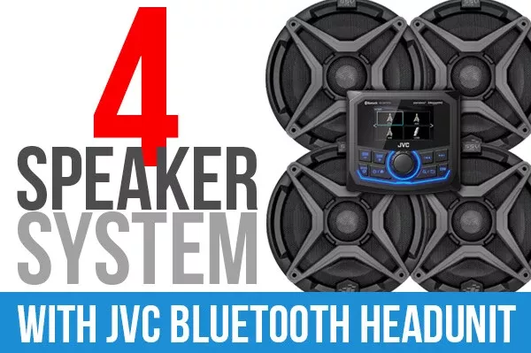 Ssv Works 4 Speaker Plug AND Play Kit With JVC MR1 Receiver – RZ5-4A1 Polaris RZR 2020