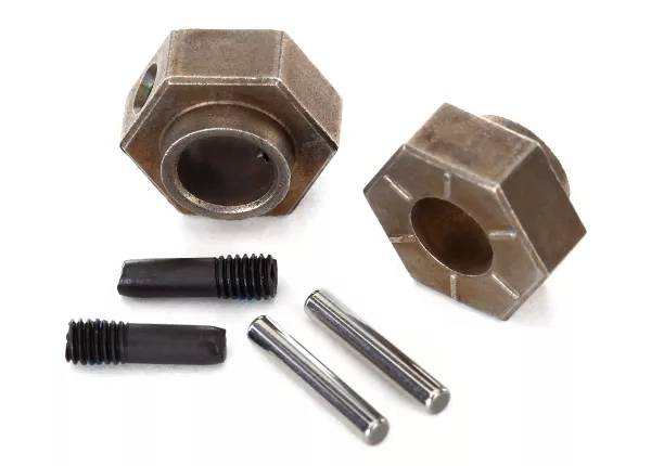 Steel 12 mm Wheel Hubs (2) with Axle Pins