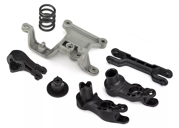 Steering Bellcranks/ Bellcrank Support/Servo Saver/ Servo Saver Spring/ Draglink/ 3x20mm Shoulder Screws (2), X-Maxx