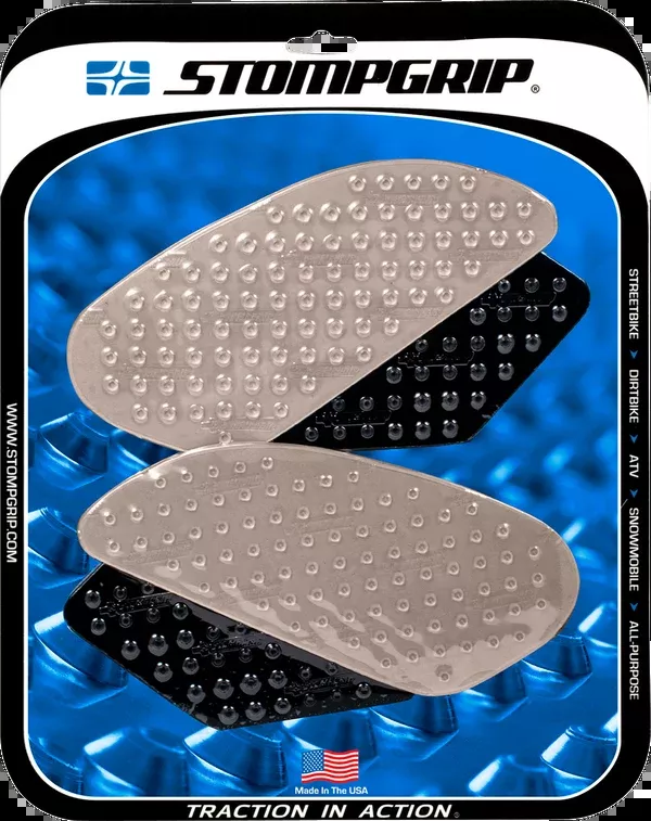 StompGrip Tank Grips – Volcano – Clear/Black – Yamaha – YZF ’06-’09