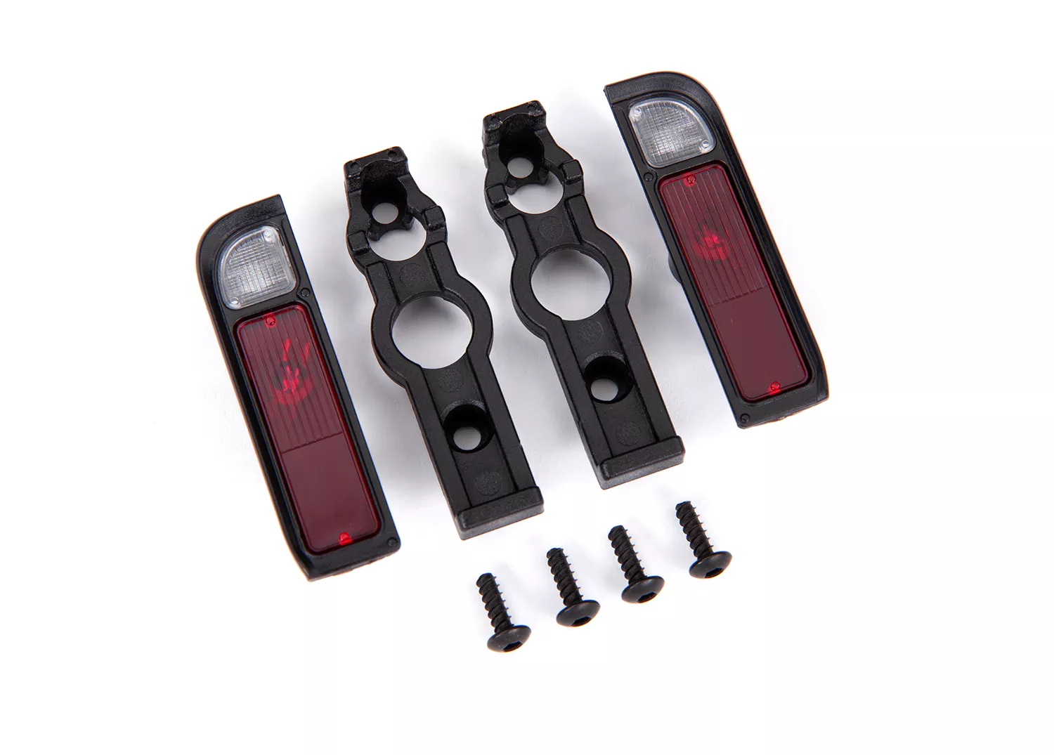 Tail Light Housing, Black (2)/ Lens (2)/ Retainers (L&R)/ Hardware