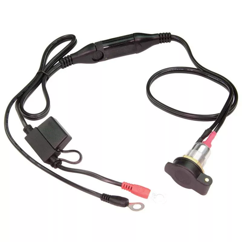 TecMate Cable SAE 1/4"/M6 & SAE DIN Socket Chrome