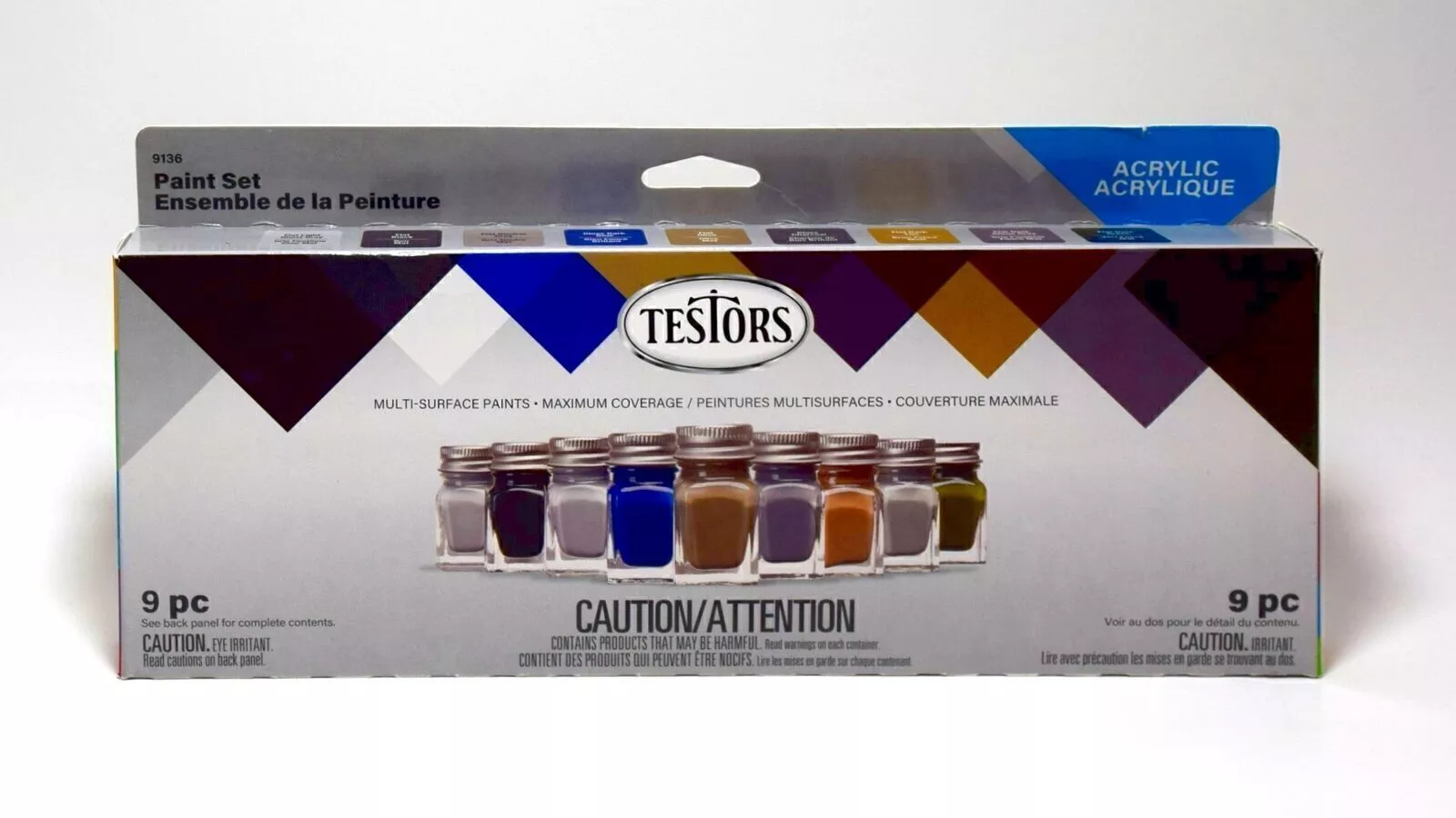 Testors Aircraft Acrylic Paint Set (9 Colors)