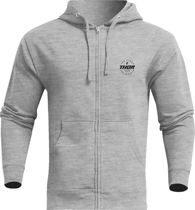 Thor Stadium Zip-Up Hooded Heather Gray Sweatshirt