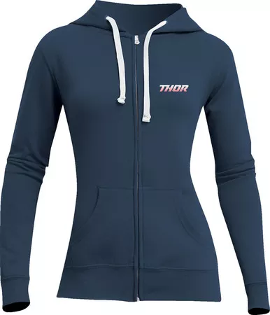 Thor Women's Halo Zip-Up Hooded Navy Sweatshirt