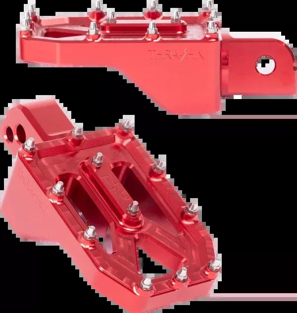 Thrashin Supply CO. Aggressor Foot Pegs – Rear – Red – FL/FX ’18-’25