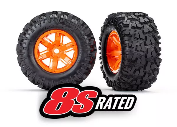 Tires & Wheels, Assembled, Glued (X-Maxx Wheels, Maxx AT Tires, Foam Inserts) (Left & Right) (2)