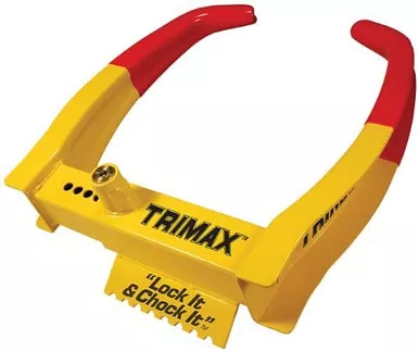 Trimax TCL65 Wheel Chock Lock Yellow/Red 7.25in