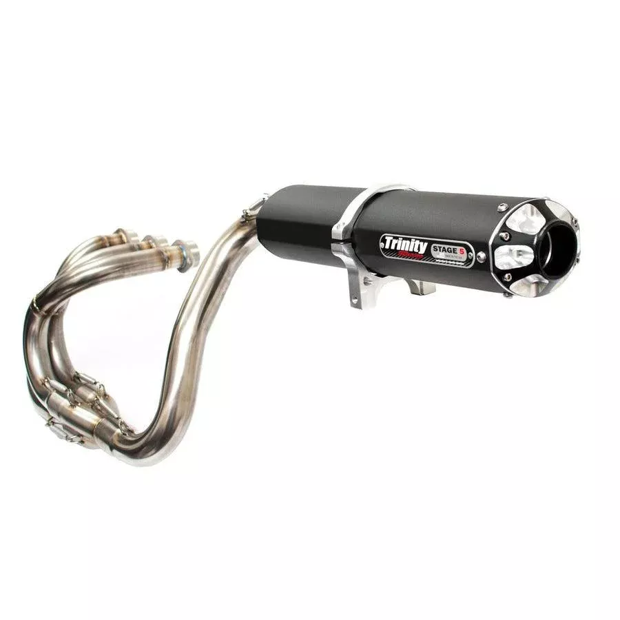 Trinity Racing Stage 5 Full System Exhaust Black Muffler For Yamaha YXZ1000R 2016-2024