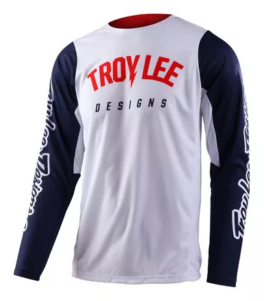 Troy Lee Designs GP Pro Boltz White Navy Jersey