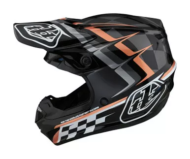 Troy Lee Designs Se4 Polyacrylite Helmet Warped Black Copper