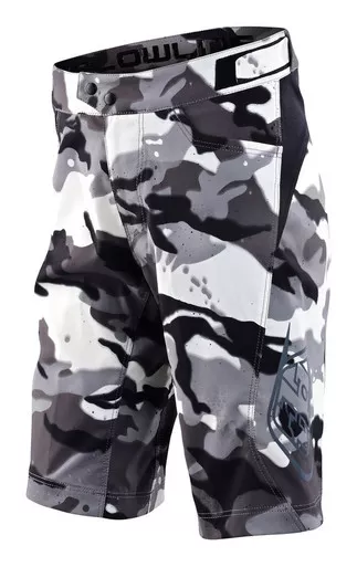 Troy Lee Designs Youth Flowline Short Shell Spray Camo White
