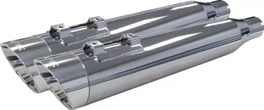 Two Brothers Racing Comp S Slip-On Touring Tc Chrome W/Pol Slash End Cap - 005-4380499D-PS