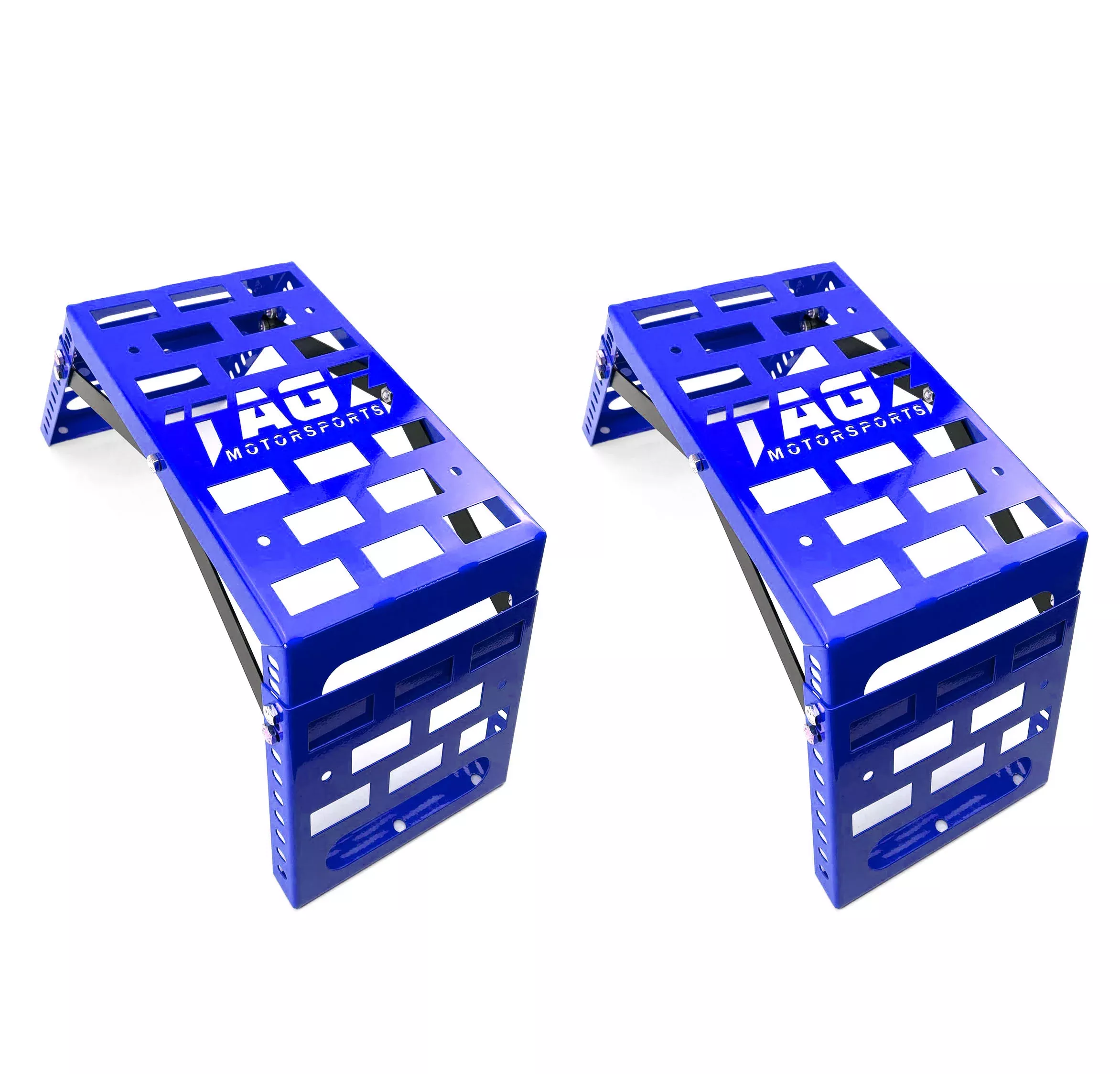 UNIVERSAL STARTING BLOCKS BLUE LIGHTWEIGHT STEEL ADJUSTABLE 80 – 190mm TAG-Z