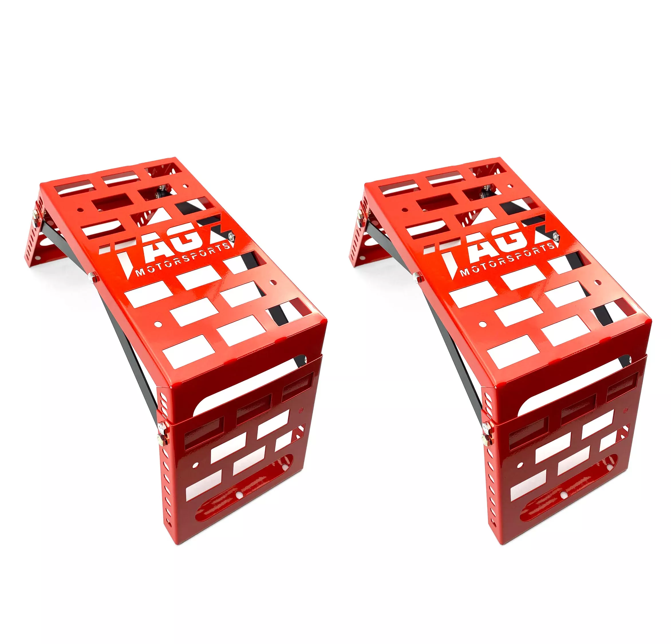 UNIVERSAL STARTING BLOCKS RED LIGHTWEIGHT STEEL ADJUSTABLE 80 – 190mm TAG-Z