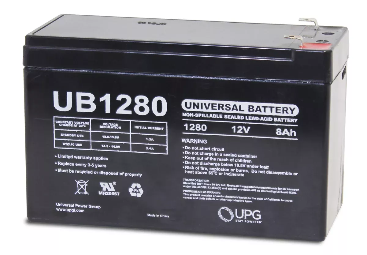 UPG 12V 8Ah Sealed Lead Acid – AGM – VRLA Battery – F1
