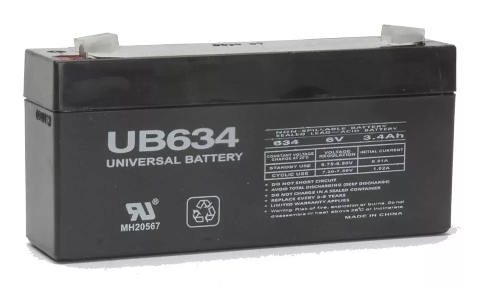 UPG 6V 3.4Ah Sealed Lead Acid – AGM – VRLA Battery – F1