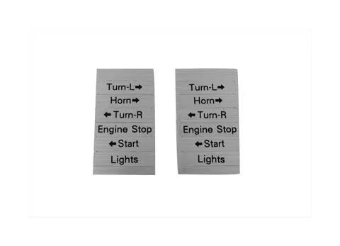 V-Twin Mfg. Handlebar Control Decal Set For Harley 1972-1981