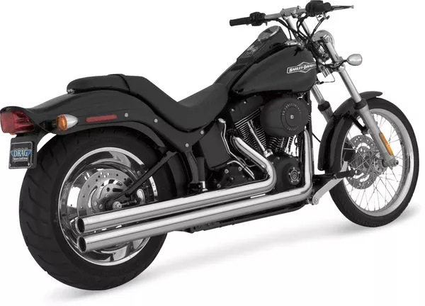 Vance & Hines Big Shots Staggered Exhaust System – Long – Chrome – Softail