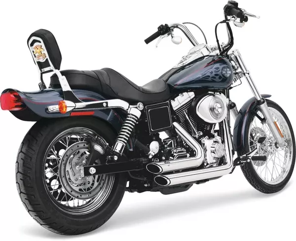 Vance & Hines Shortshots Staggered Exhaust System - Chrome - Dyna